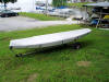 Sunfish full deck and side cover- with spars and sail underneath